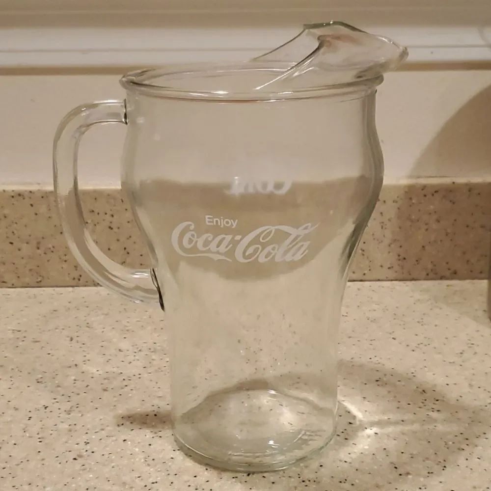 Coke Coca Cola Glass Pitcher 2 QT